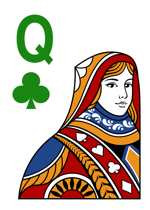 Q of clubs